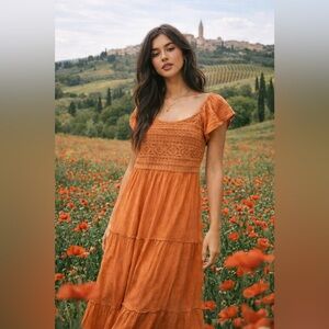 Orange Maxi Dress